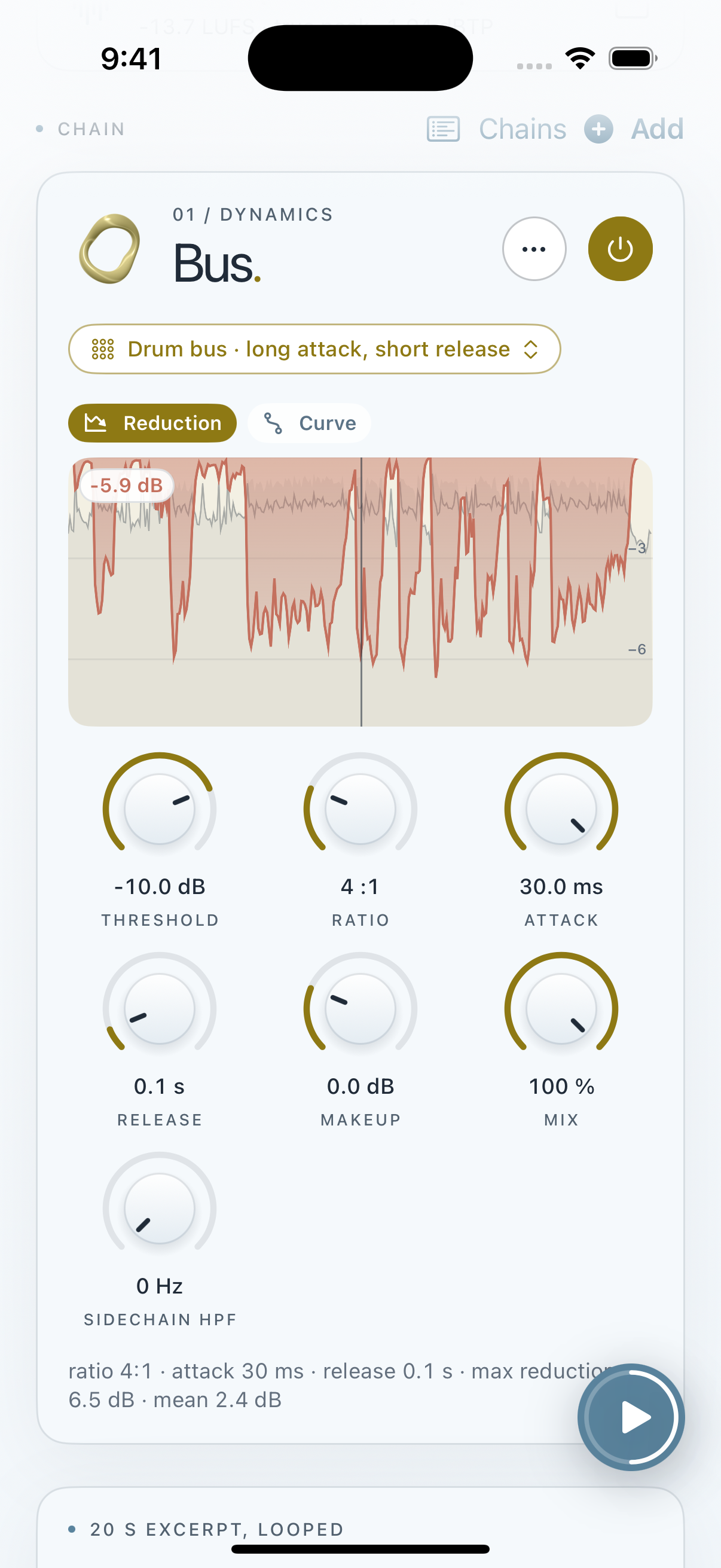 Clios Bus in Mastering Lab on iPhone screenshot