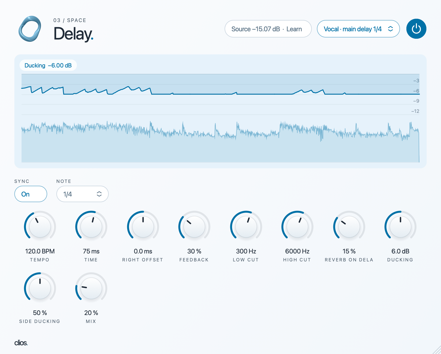 Clios Delay desktop plugin screenshot