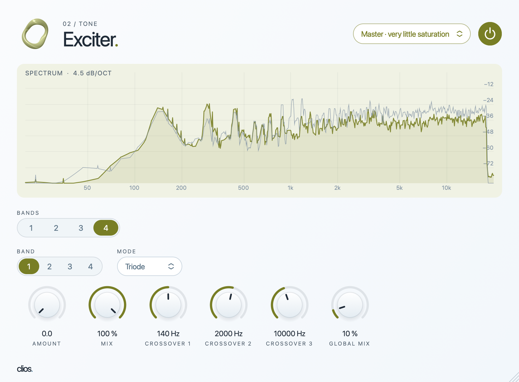 Clios Exciter desktop plugin screenshot