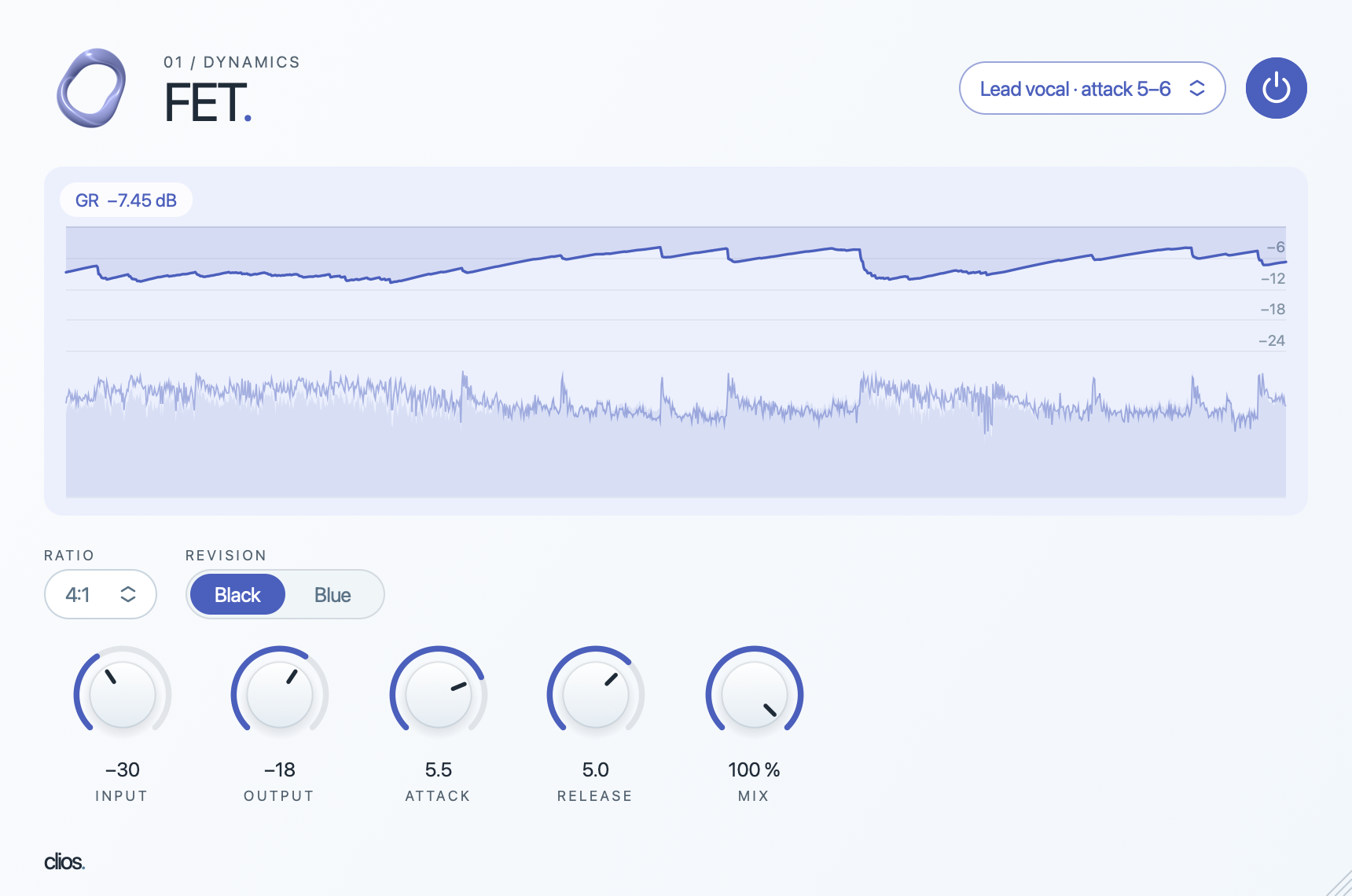 Clios FET desktop plugin screenshot