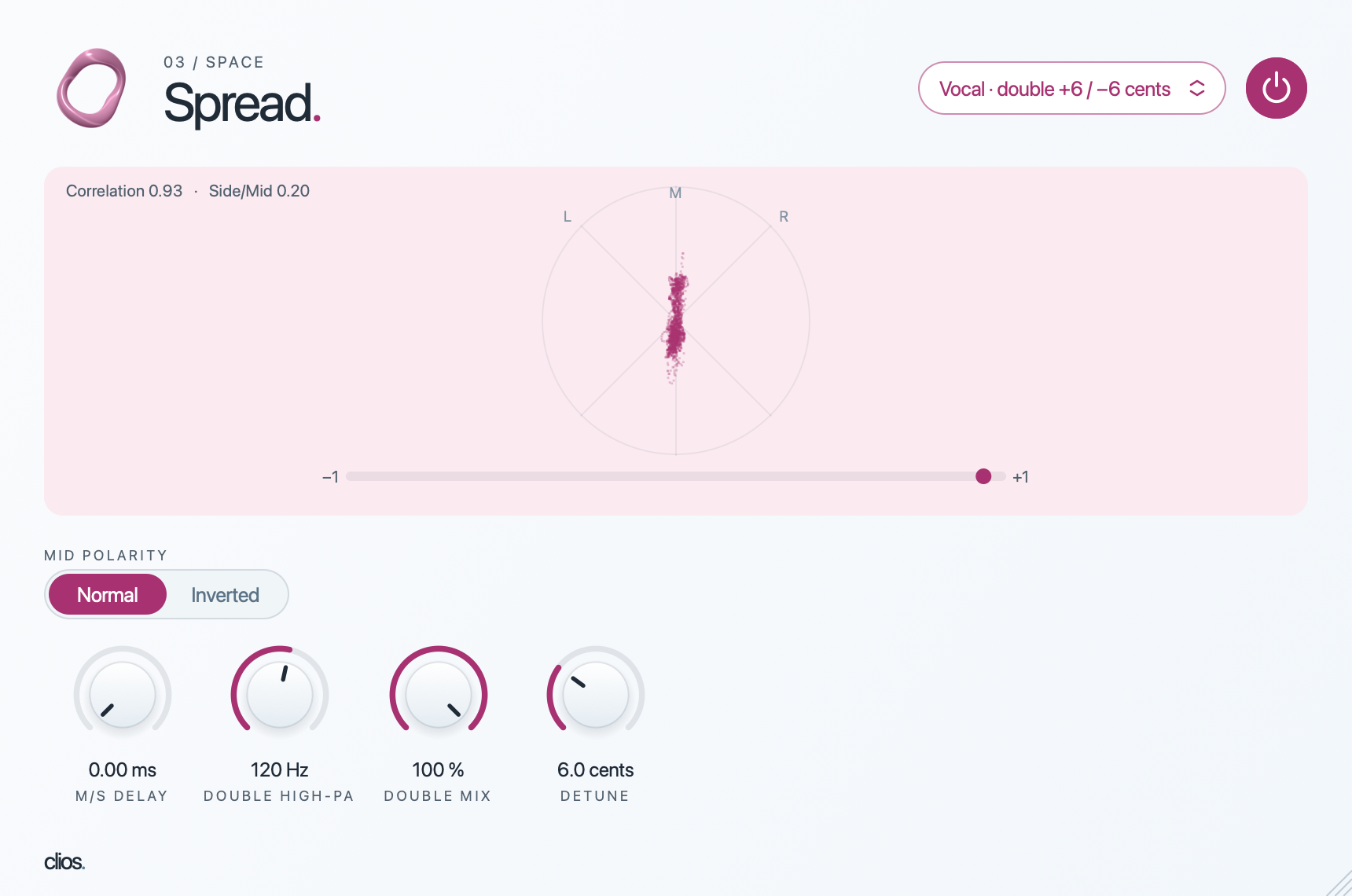 Clios Spread desktop plugin screenshot