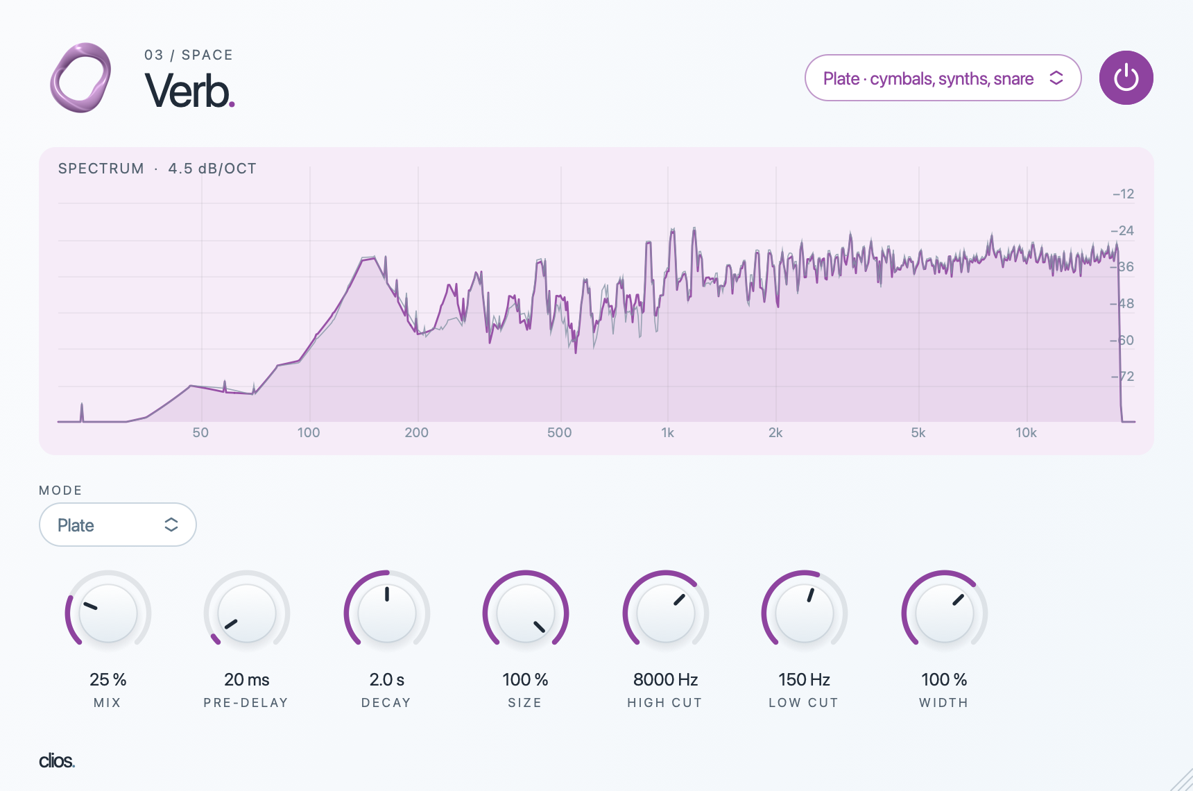 Clios Verb desktop plugin screenshot